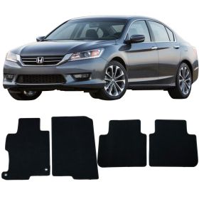 2013-2017 Honda Accord Floor Mats Carpet Front & Rear Black 4PC-Nylon - CP130BK