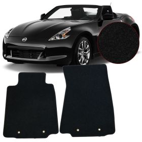 2009-2019 Nissan 370z Black Nylon Front Floor Mats Carpets 2PC - CP131BK