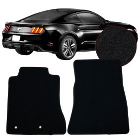 2015-2018 Ford Mustang Black Nylon Front Floor Mats Carpets 2PC - CP132BK
