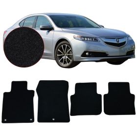 2015-2017 Acura TLX Black Nylon Front Rear Floor Mats Carpets 4PC - CP135BK