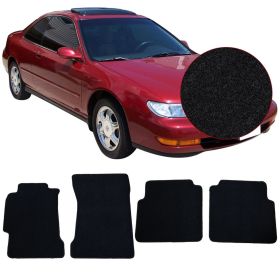 1997-1999 Acura CL Black Nylon Front Rear Floor Mats Carpets 4PC - CP140BK