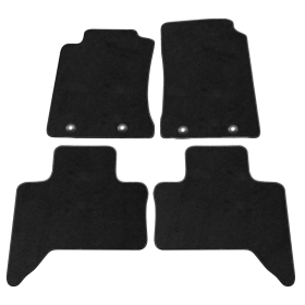 2011-2014 Toyota Tacoma Xtra Cab Black Nylon Floor Mats Carpet 4 Pieces Set - CP156BK