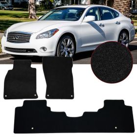 2011-2013 Infiniti M37 Floor Mats Carpets Front & Rear 3PC Black Nylon - CP174BK