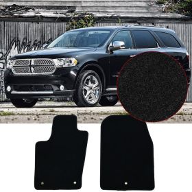 2011-2017 Dodge Durango Floor Mats Carpets 2PC Black Nylon - CP176BK