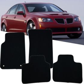 2008-2009 Pontiac G8 G8 Floor Mats Front & Rear 4PC Black Nylon - CP180BK