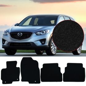 2013-2017 Mazda CX-5 Floor Mats Front & Rear 4PC Black Nylon - CP181BK