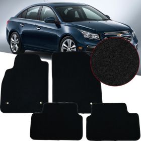 2008-2016 Chevrolet Cruze Floor Mats Front & Rear 4PC Black Nylon - CP182BK