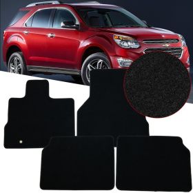 2010-2017 Chevrolet Equinox Floor Mats Front & Rear 4PC Black Nylon - CP185BK