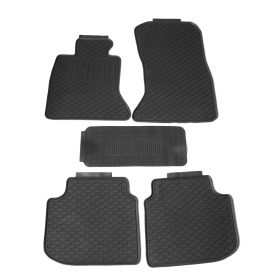 2010-2017 BMW 5-Series F10 Latex All Weather Floor Mat Black - CPB-BF10-BK