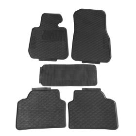 2012-2018 BMW 3-Series F30 Sedan Heavy Duty Black Latex Floor Mats Front & Second Row - CPB-BF30-BK