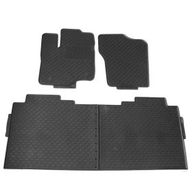 2015-2019 Ford F-150 Crew Cab Crew Cab Latex All Weather Floor Mat Black - CPB-FF15015SCC-BK