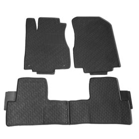 2012-2016 Honda CRV Latex All Weather Floor Mat Carpet Black - CPB-HCRV12-BK