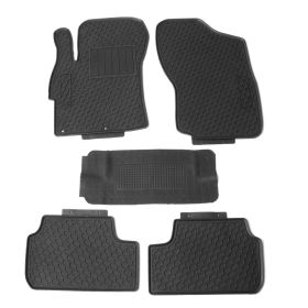 2008-2017 Mitsubishi Lancer Latex All Weather Floor Mat Black - CPB-ML08-BK