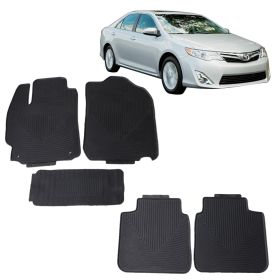 2012-2017 Toyota Camry Latex All Weather Floor Mat Black - CPB-TCAM12-BK