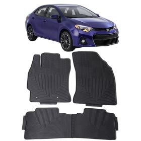 2014-2019 Toyota Corolla Latex All Weather Floor Mat Black - CPB-TCL14-BK