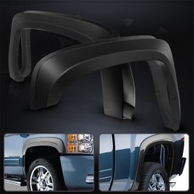2007-2013 Chevrolet Silverado 1500 Short Bed OE Style Trunk Fender Flares Polypropylene - FF-CSV07SBOE-BK