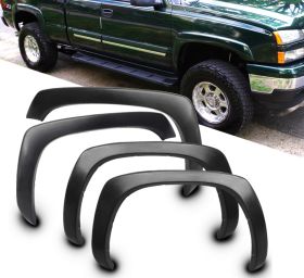 1999-2006 GMC Sierra 1500 Fender Flares Vent Black OE Factory Style 4Pcs - FF-CSV99OE-BK