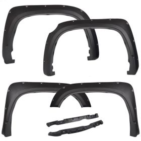 2014-2019 Toyota Tundra Pocket Rivet Style Fender Flares Polypropylene Textured - FF-TTUN14PKPP-SD