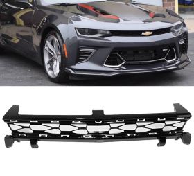 2016-2018 Chevrolet Camaro 50th Anniversary Front Upper Grille Black - GR-CCMR16SS50U-BK