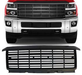 2015-2018 Chevrolet Silverado 2500 Front Grille Black ABS - GRZ-SLV152500-BK