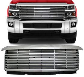 2015-2018 Chevrolet Silverado 2500 Front Grille Chrome ABS - GRZ-SLV152500-CM