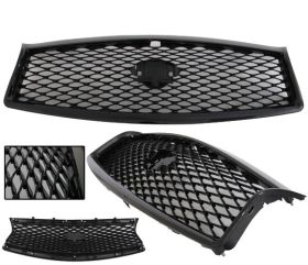2014-2017 Infiniti Q50 Sedan Eau Rouge Concept Mesh Grille in GLOSS Black - HG-IQ50E-GBK