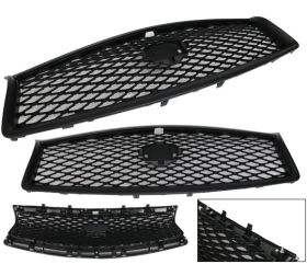 2014-2019 Infiniti Q50 Sedan Eau Rouge Concept Mesh Grille in Matte Black - HG-IQ50E-MBK