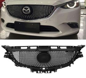 2016-2018 Mazda 6 6 Front Bumper Hood Mesh Grille Grill Guard ABS - HG-MAZ614IK-A