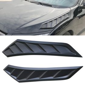 2016-2019 Honda Civic Coupe/HB/Sedan V2 Style Hood Vents 2 Pcs Black ABS - HV-HC16V22P-A