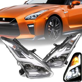 2009-2018 Nissan GTR R35 USDM & LHD Full LED Headlights Pair LH RH - LH-NGTR17OE-BK