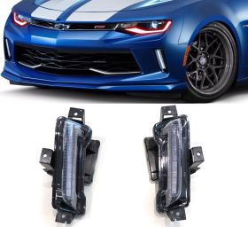 2016-2018 Chevrolet Camaro ZL1 DRL Fog Lights Clear No Turn Signal Function 2Pc - LHF-CC16V1-LED