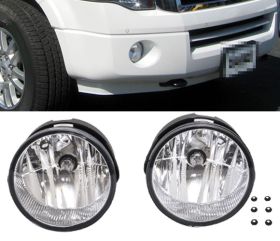 2007-2014 Ford Expedition Front Fog Light Lamp LH RH Pair H10 12V 42W Clear Lens - LHF-FDEXP07