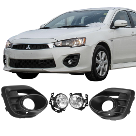 2015-2017 Mitsubishi Lancer OE Style Black Front Lower Fog Lights Pair - LHF-ML16OE