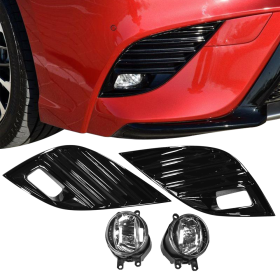 2018-2019 Toyota Camry SE/XSE Black Front Lower Fog Lights Pair - LHF-TCA18SE-LED