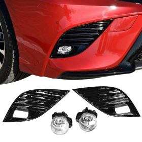 2018-2019 Toyota Camry SE/XSE Black OE Style Front Lower Fog Lights Pair - LHF-TCA18SE-OE
