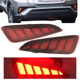 2017-2018 Toyota C-HR LED Rear Bumper Reflectors Lights Tail Lights - LRR-TCHR17V1-LED