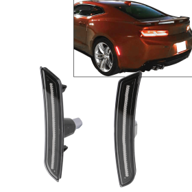 2016-2018 Chevrolet Camaro Rear Side Marker Lights Corner Lamps Red LED 2PC - LS-CC16R-LED
