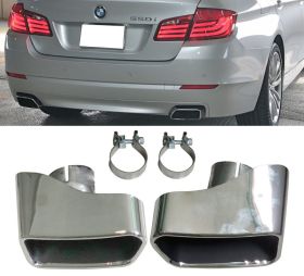 2011-2016 BMW 5-Series F10 Exhaust Muffler Tip Chrome Stainless Steel - MT-BF10MT535-CH