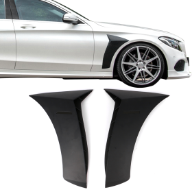 2015-2018 Mercedes C-Class W205 Sedan Side Fender Vent Cover Matte Black ABS - SC-MBW205-A