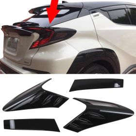 2017-2018 Toyota C-HR MD 4 Piece Rear Taillight Covers Carbon Fiber Look - TLC-TCHR17MD4P-CFL