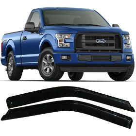 2015-2016 Ford F-150 STD Cab Standard Cab Acrylic Window Visors 2Pc Set - WD-FF15015RC