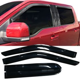 2015-2016 Ford F-150 Crew Cab Crew Cab Acrylic Window Visors 4Pc Set - WD-FF15015SSC