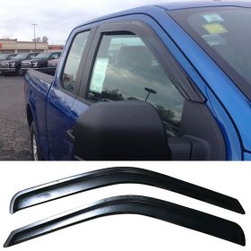 1999-2016 Ford F-450 Super Duty Standard Cab Acrylic Window Visors 2Pc Set - WD-FFSD99RC