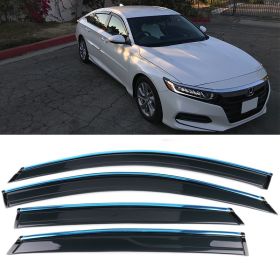 2018-2019 Honda Accord Sedan OE Style PolyCarbonate Window Visors 4Pc Set - WD-HA184-CH