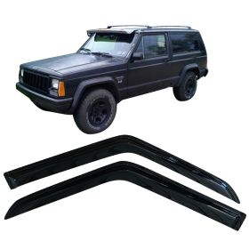 1984-2001 Jeep Cherokee Acrylic Window Visors 2Pc Set - WD-JCRK84
