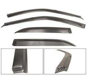 1992-1995 Honda Civic Sedan Carbon Fiber Texture Window Visors 4Pc Set - WDCF-HC924