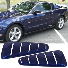 2010-2014 Ford Mustang OE Style Window Louver Painted #J4 Deep Impact Blue Metallic - WDL-FM10DS-J4
