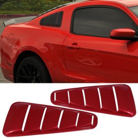 2010-2014 Ford Mustang OE Side Window Louver Painted #U6 Red Candy Tint Metallic 2PC - WDL-FM10DS-U6