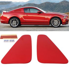 2010-2014 Ford Mustang GT350 Style Rear Quarter Window Painted # PQ Race Red - WDL-FM10GT350-PQ