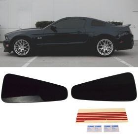 2010-2014 Ford Mustang GT350 Style Rear Quarter Window Painted # UA Ebony - WDL-FM10GT350-UA